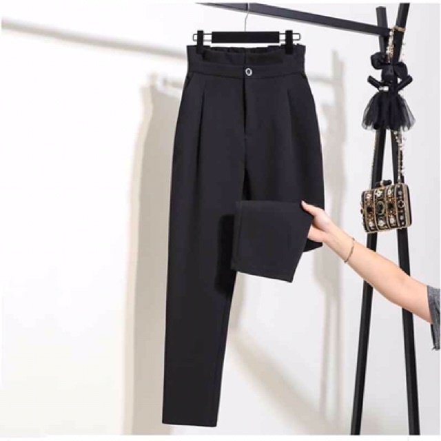 Women's Baggy Pants, Pleated High-Waisted Baggy Pants Super Pretty ...
