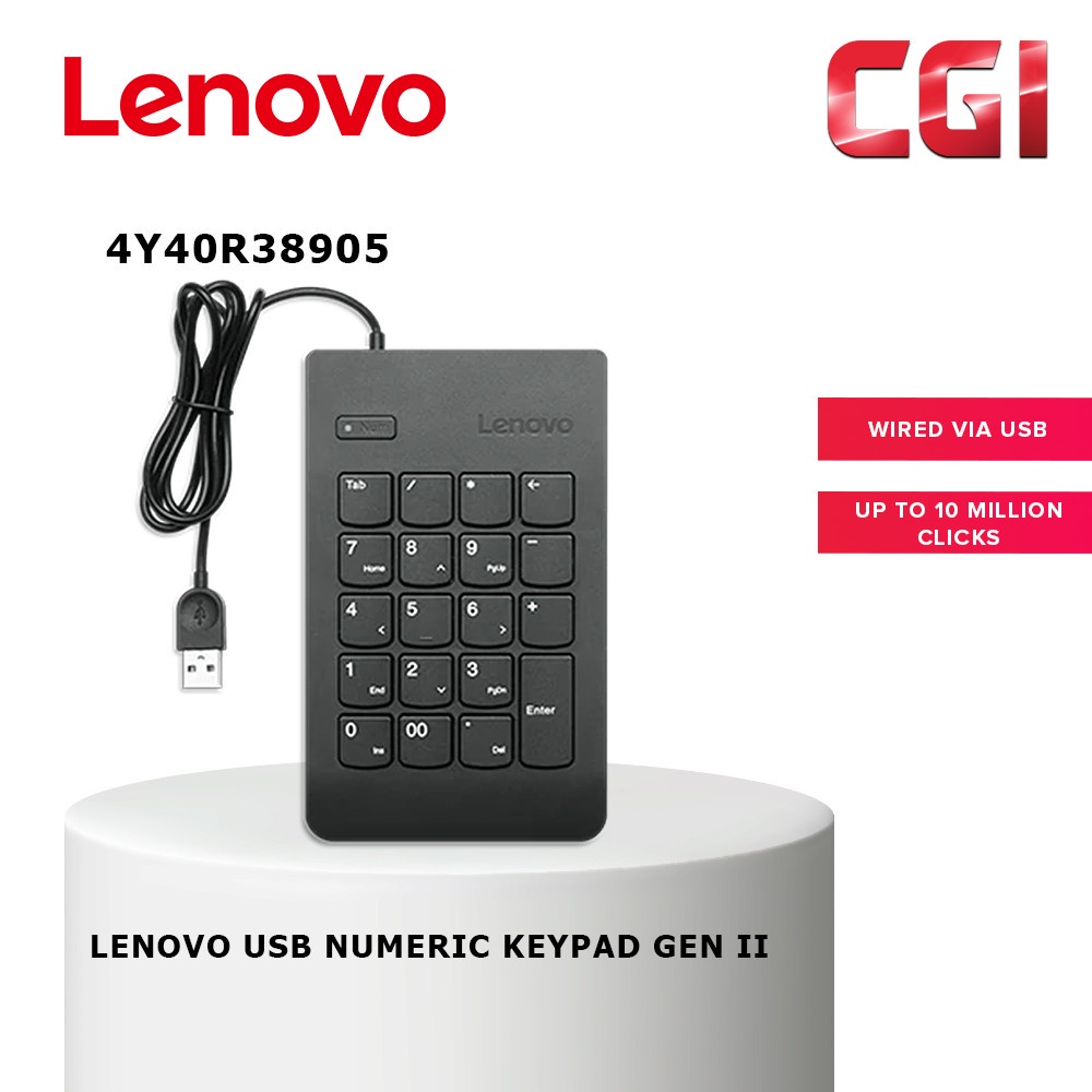 Lenovo USB Numeric Keypad Gen II 4Y40R38905 Shopee Malaysia