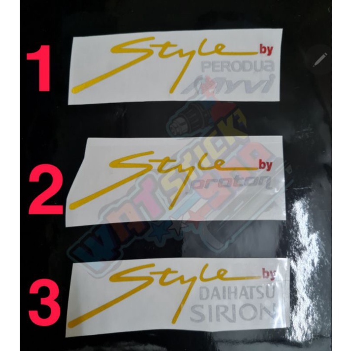 STICKER STYLE by MYVI/PROTON/SIRION small size | Shopee Malaysia