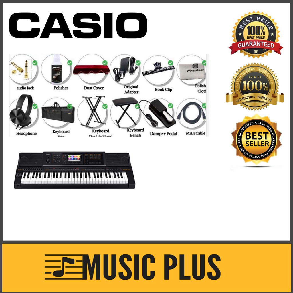 Casio MZX300 61Keys Arranger Keyboard With Keyboard Stand, Bag, Bench