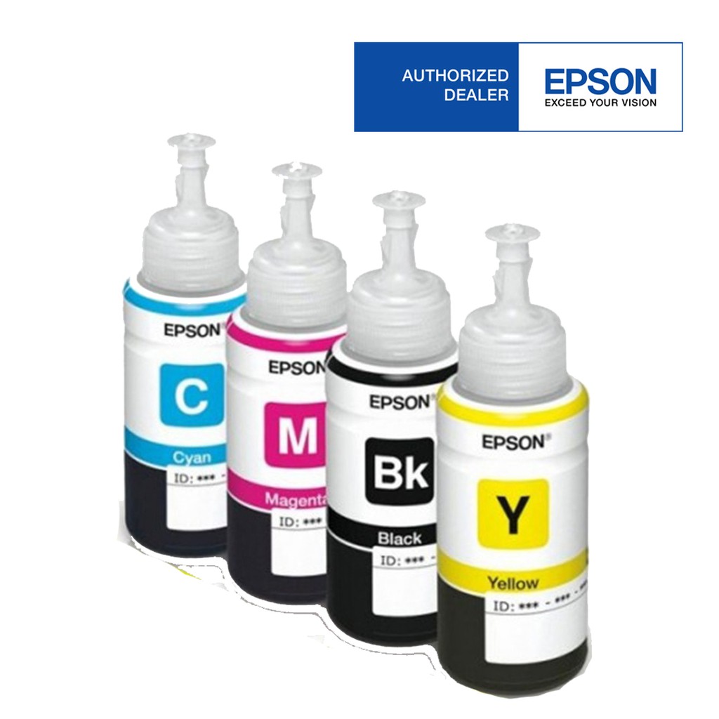 Epson Ink Bottle - Black/Magenta/Cyan/Yellow (70ml) (Set of 4) T664 ...