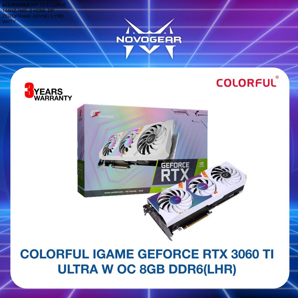 COLORFUL IGAME GEFORCE RTX 3060 TI ULTRA W OC 8GB DDR6(LHR) | Shopee ...