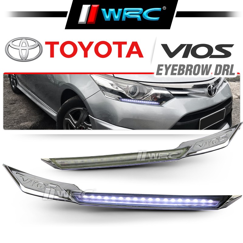 Toyota Vios 2014 Chrome Headlamp Cover With Daylight ( 2pcs/set ...