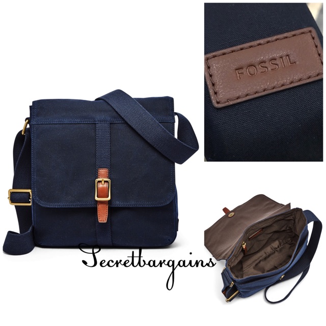 Fossil Evan City Bag Navy Shopee Malaysia