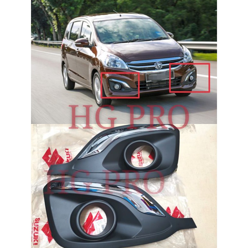 PROTON ERTIGA ORIGINAL FOG LAMP COVER WITH/CHROME MOULDING SPORT LIGHT