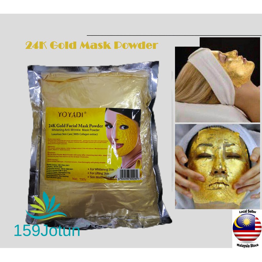 24K Gold Facial Mask Poder Whitening Anti-Wrinkle Mask Powder 750g ...