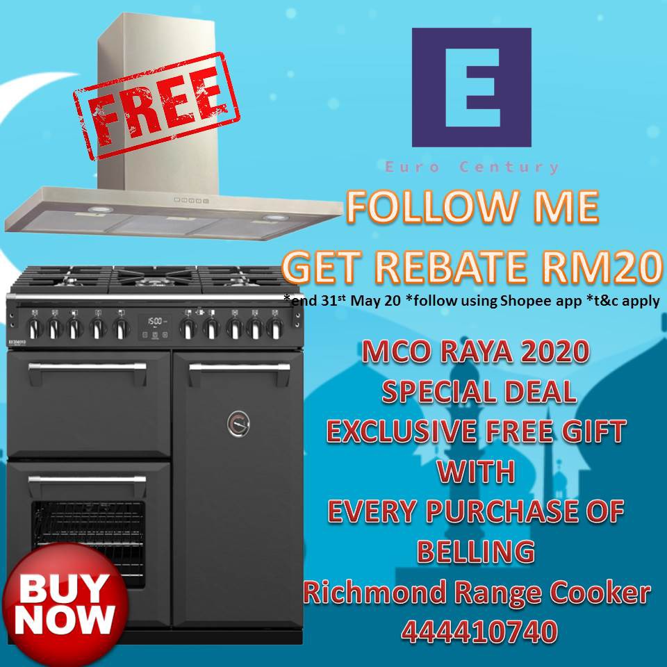 Belling Range Cooker BEL Rich DX90DF 90cm 5 Gas Burners 444410740