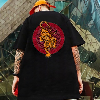 Tiger T Shirt Japanese Tokyo Back Print Harajuku Gang Gifts Street Wear  Culture Cool Design Tops Tee Homme