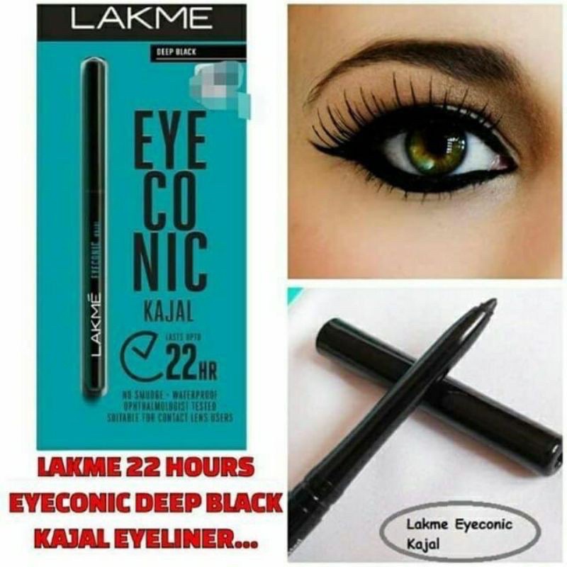 Lakme Eyeconic Kajal Deep Black Colour Waterproof | Shopee Malaysia