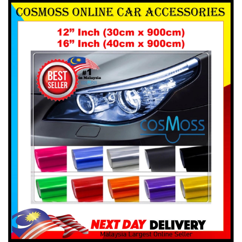 30cm X 900cm / 40CM X 900CM Car Headlamp Headlight Tail Fog light ...