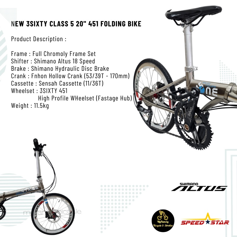 3sixty folding bike weight sale