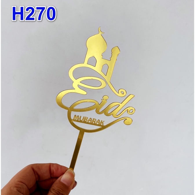 Ramadan Acrylic cake topper Eid Mubarak Hari Raya Hari Haji cupcake ...