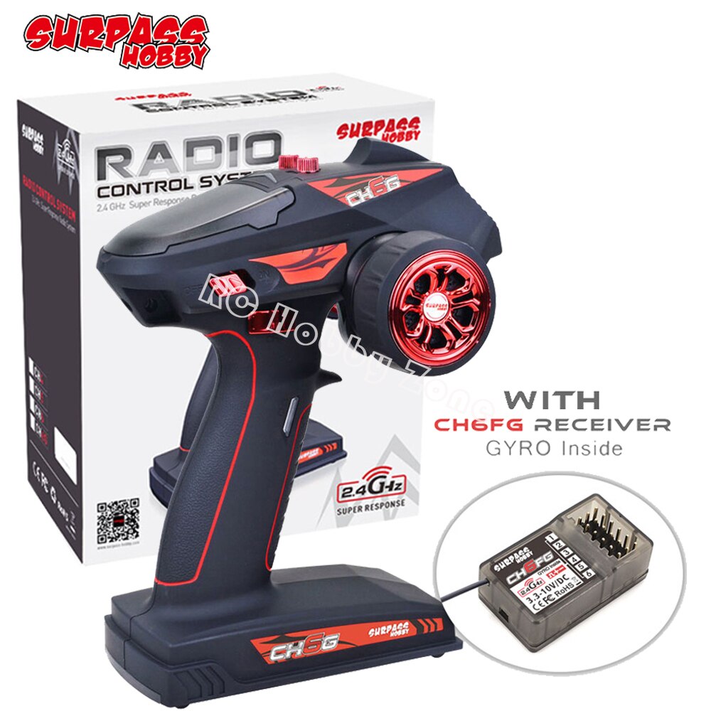 NEW Surpass hobby CH6G 2.4G Radio Remote Control 6CH Transmitter with ...