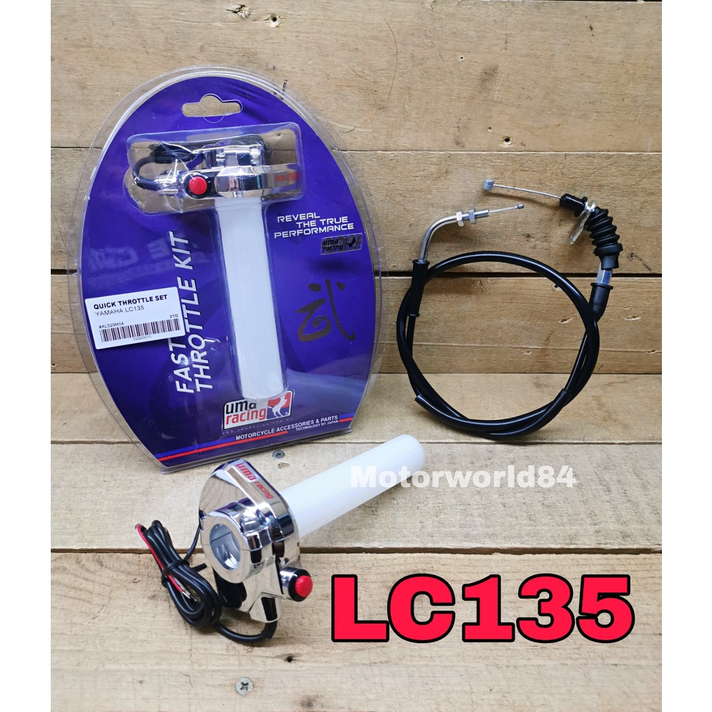 FAST THROTTLE UMA RACING TROTEL KIT WITH CABLE UNIVERSAL QUICK LC135 CHROME FUEL INJECTION