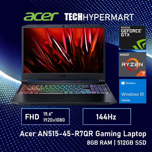 Acer Nitro 5 AN515-45-R7QR 15.6" Laptop/ Notebook (Ryzen 7 5800H, 8GB ...