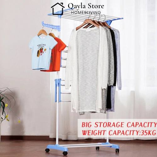 3 Tier Foldable Clothing Drying Rack Clothes Rack Clothes Wardrobe