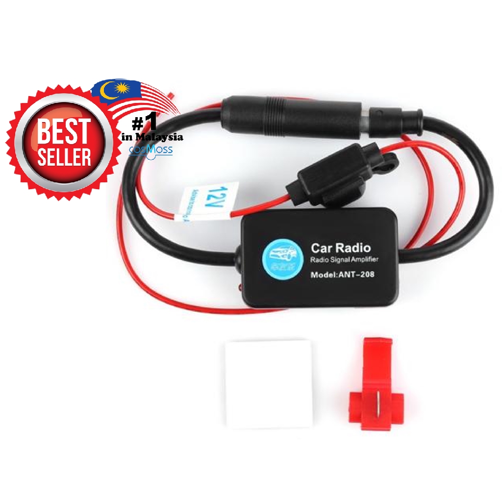 Active Car Radio Antenna AM FM Amplifier Signal Booster 12V Portable