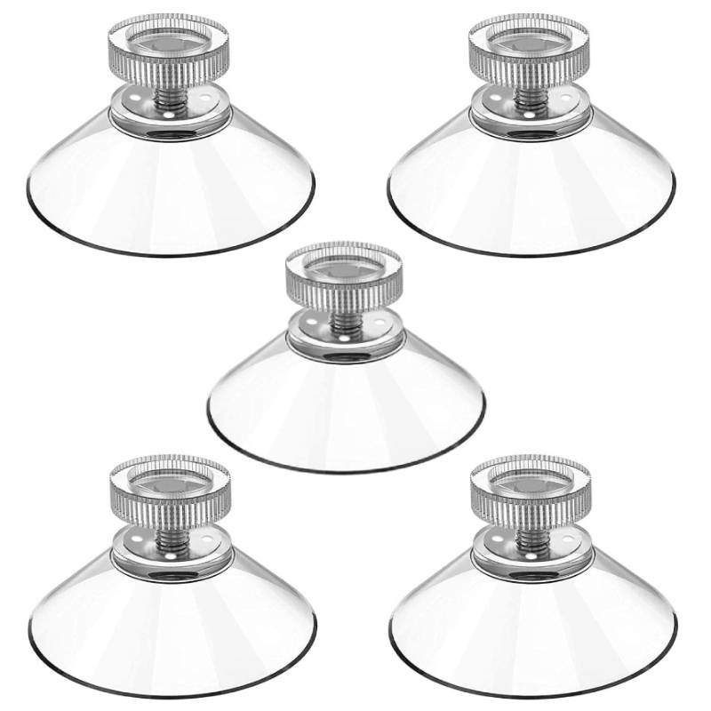 5pcs 32/41/53mm Suction Pads with Thread M4 Clear Screw Hooks Suction
