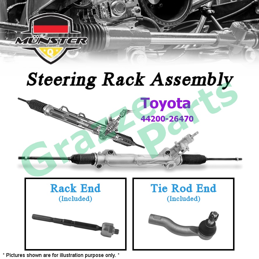 100% NEW Münster Steering Rack Assy Assembly 44200-26470 for Toyota ...