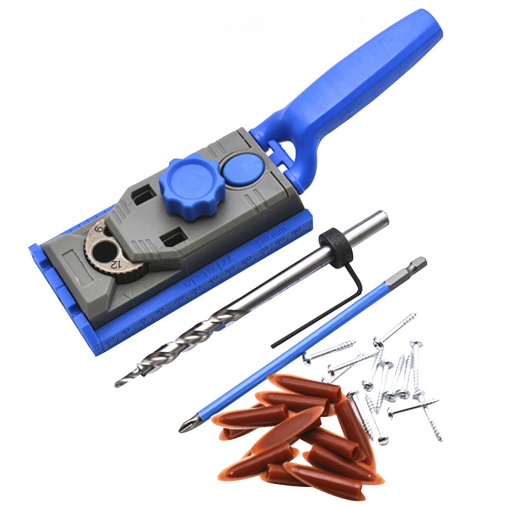 25pcs Wood Doweling Jig Kit & Pocket Hole Jig Drill Guide With Screws ...