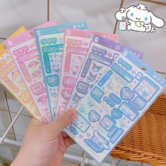 Sanrio Shining Magic Laser sticker Cinnamoroll sticker My Melody Guka ...