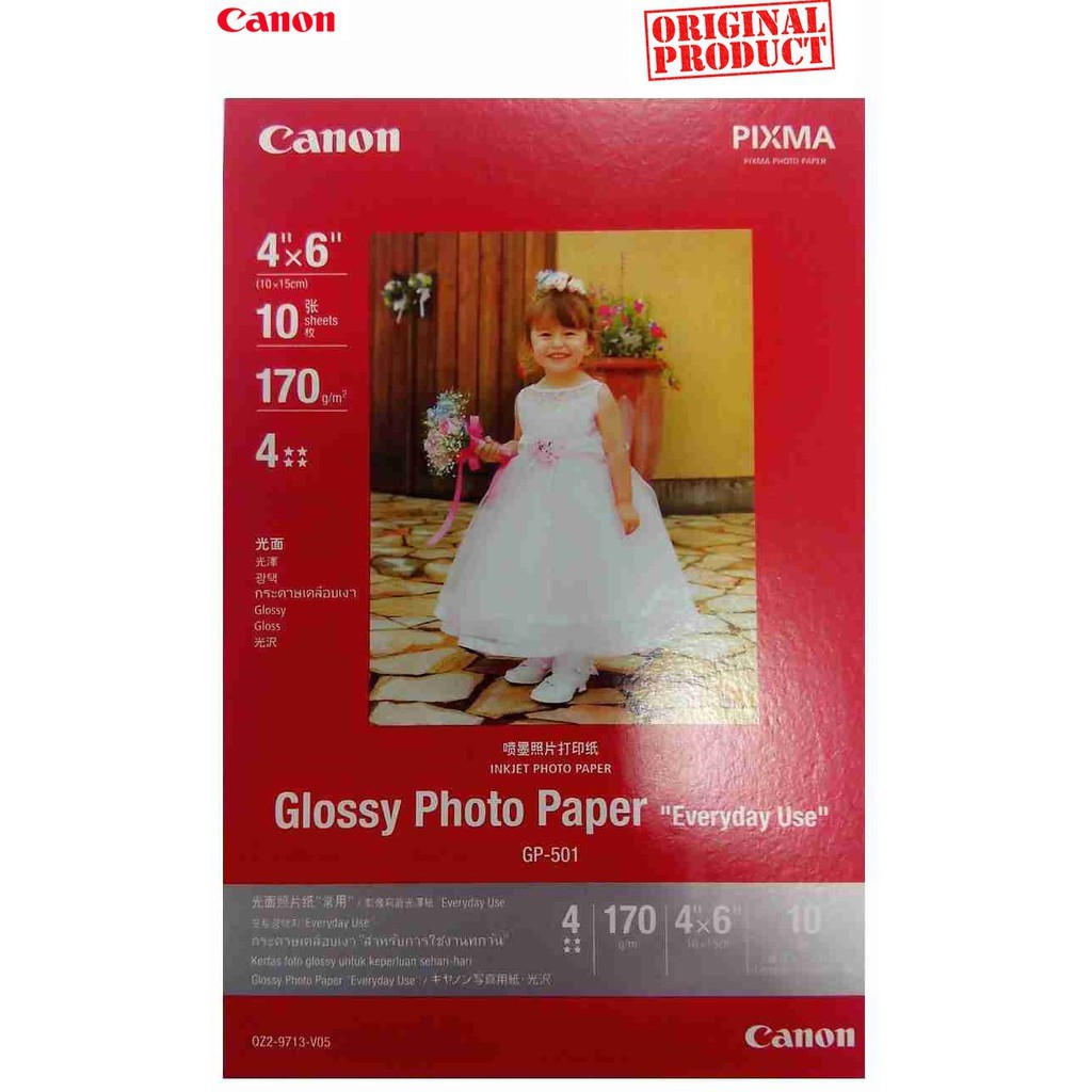 CANON GLOSSY PHOTO PAPER GP501 10SHEETS Shopee Malaysia