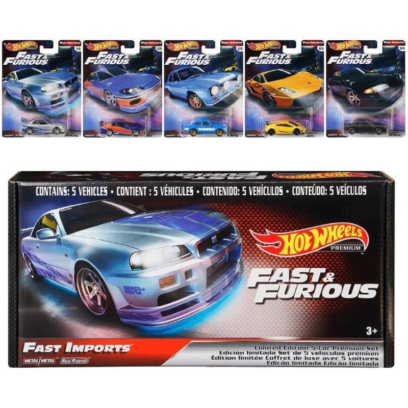 Hot Wheels Fast & Furious [Fast Imports] Wave 1 F&F HotWheels Box Set  Premium