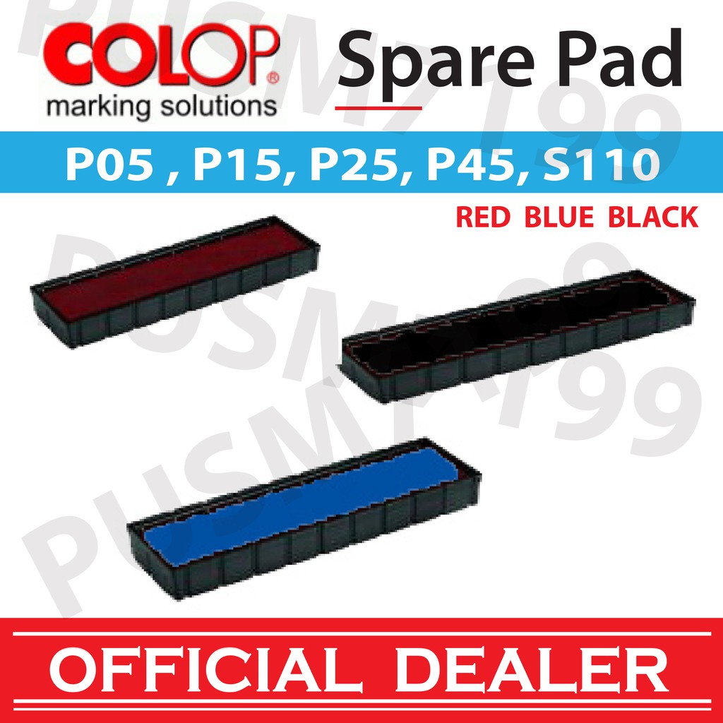 COLOP SPARE PAD INK ROUND CHOP - FOR COLOP STAMP P05 P15 P25 P45 S110 ...