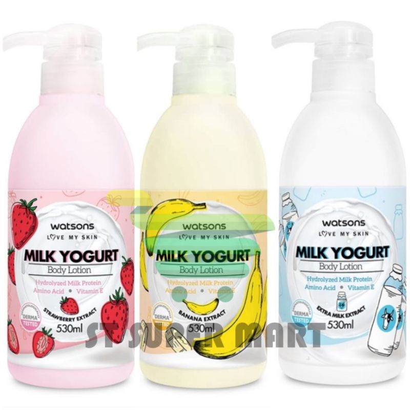 WATSONS Milk Yogurt Body Lotion Strawberry 530ml Shopee Malaysia