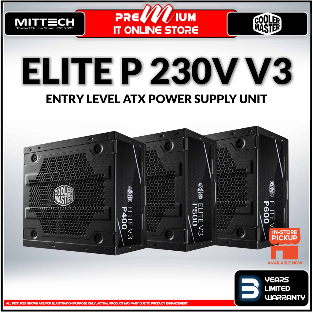 Cooler Master Elite V3 230V Entry Level ATX Power Supply Unit - 75% ...