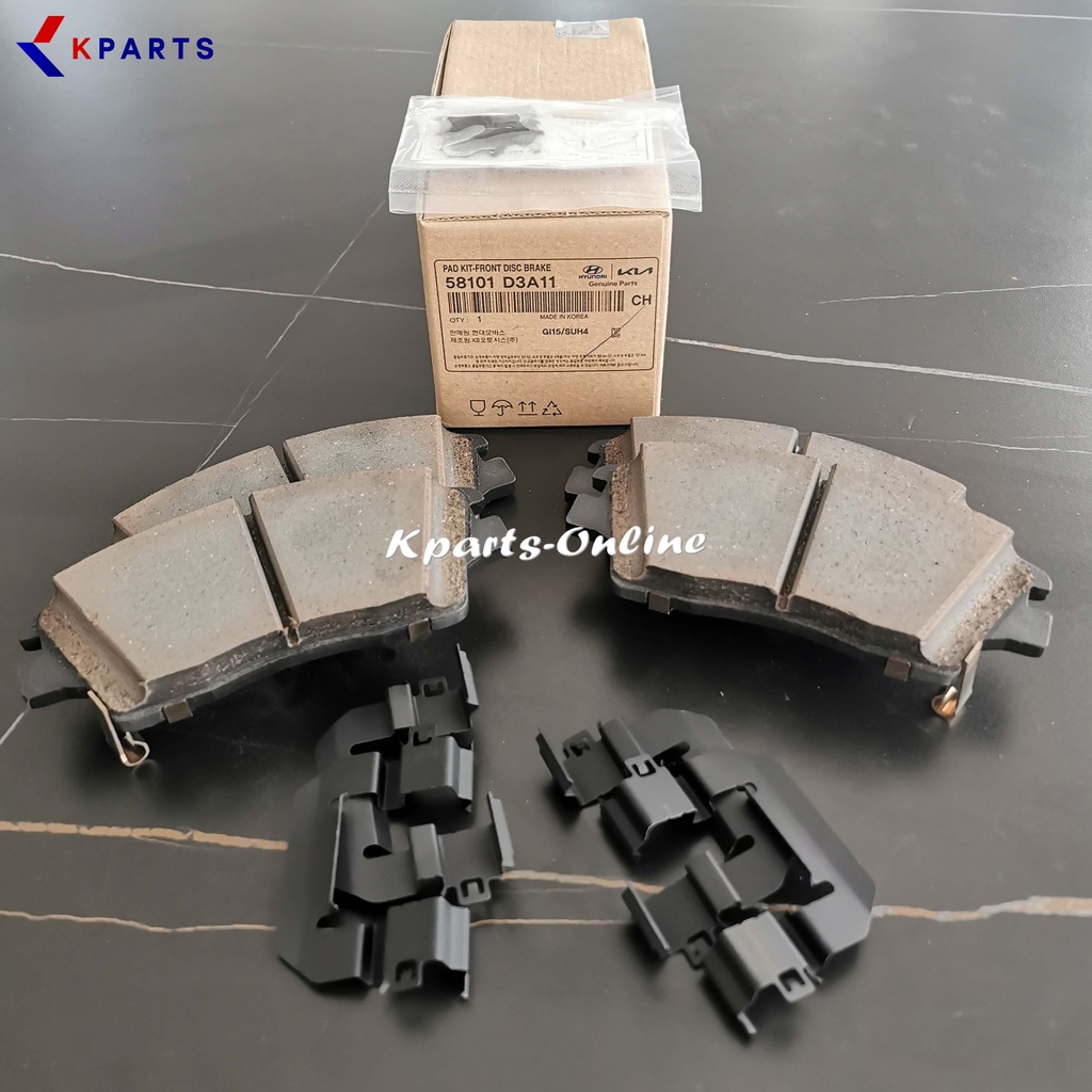 FRONT BRAKE PAD SET (GENUINE PARTS) KIA SPORTAGE QL 2018- > 58101-D3A11 ...