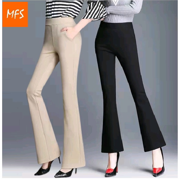 Women's Bootcut Pants Seluar Bootcut Perempuan [00011] | Shopee Malaysia