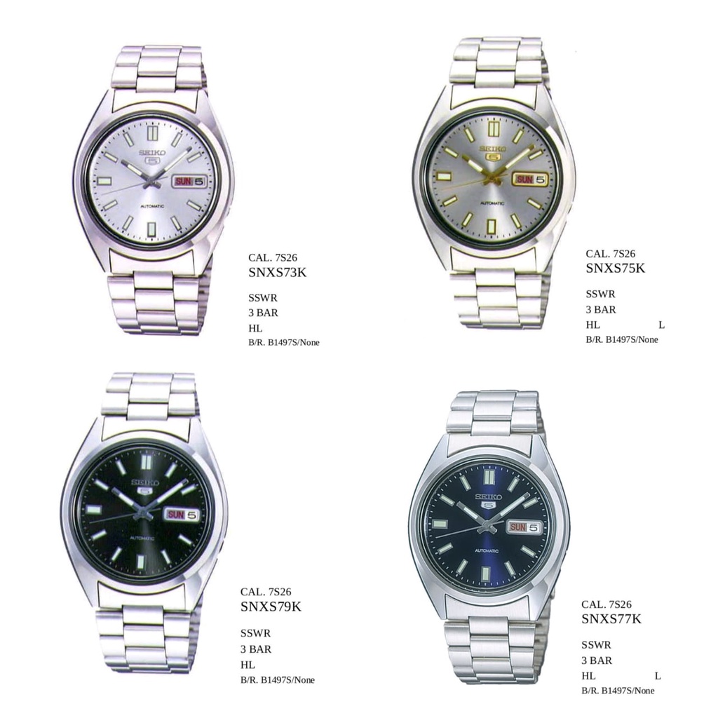 Seiko 5 Automatic SNXS73K1/ SNXS75K1 / SNXS77K1 / SNXS79K1 Men's Watch |  Shopee Malaysia