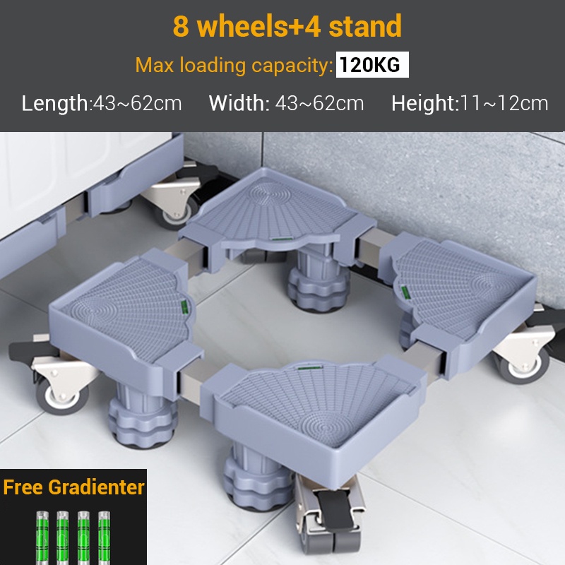 150Kg Washing Machine Stand Adjustable Wheel Base Fridge Stand ...