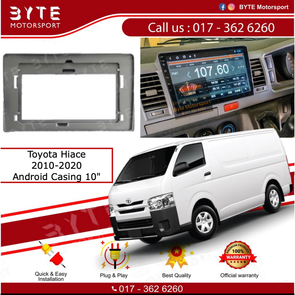 🇲🇾🔌Android Player Toyota Hiace 2005-2020 💯FOC Reverse Camera💯 🔌 ...