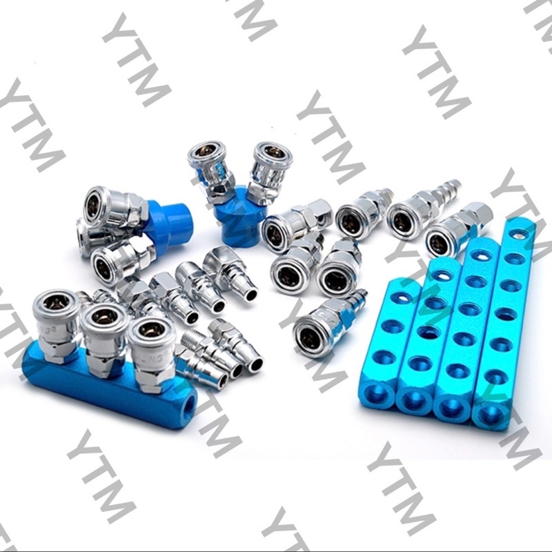 SUNMAX Self Locking Air Hose Quick Connect Coupler Fitting 3 way & 5