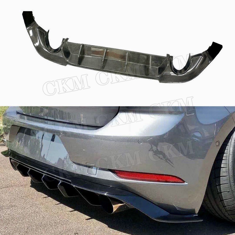 Volkswagen Golf mk7 mk7.5 gti spec bumper rear carbon fiber diffuser ...