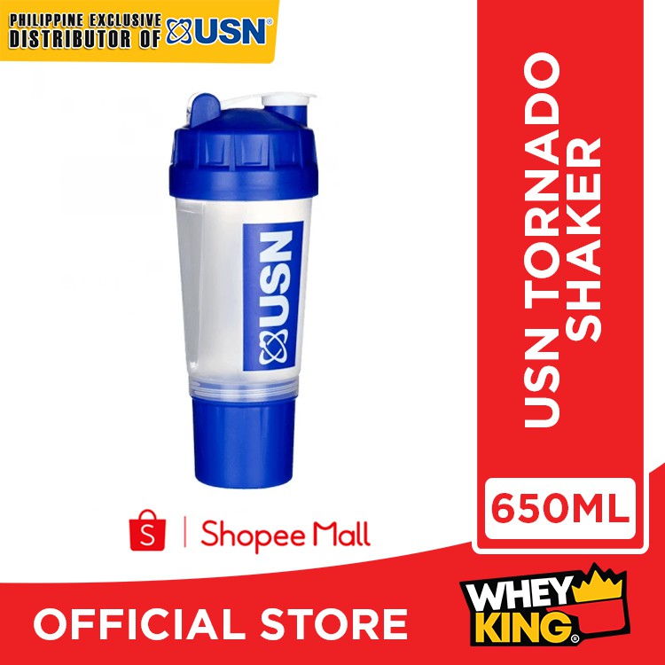 650ml USN Tornado Shaker with strainer inside and compartment Shopee