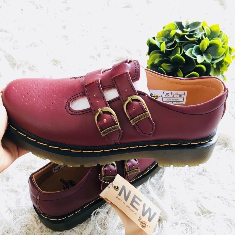 Dr martens mary jane cherry red sale