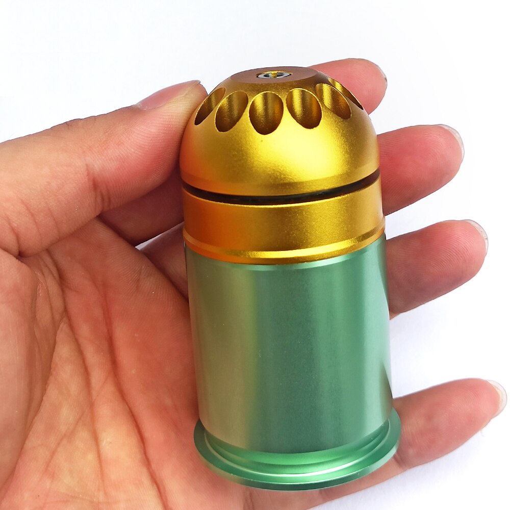 Airsoft Reinforced GBB Gas Grenade Shell Green&Gold for 40mm BB Grenade