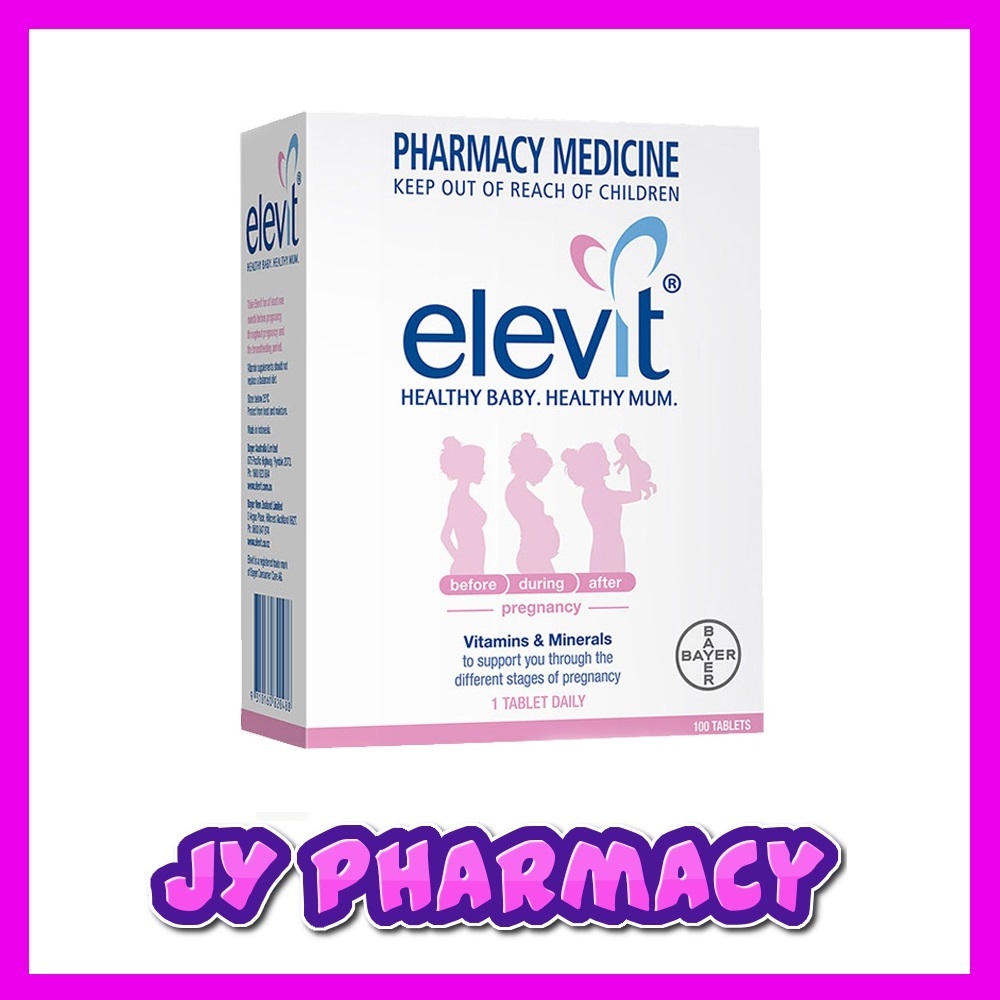 [Ready Stock EXP 03/2022yr] Elevit Pregnancy Multivitamin Tablets 100