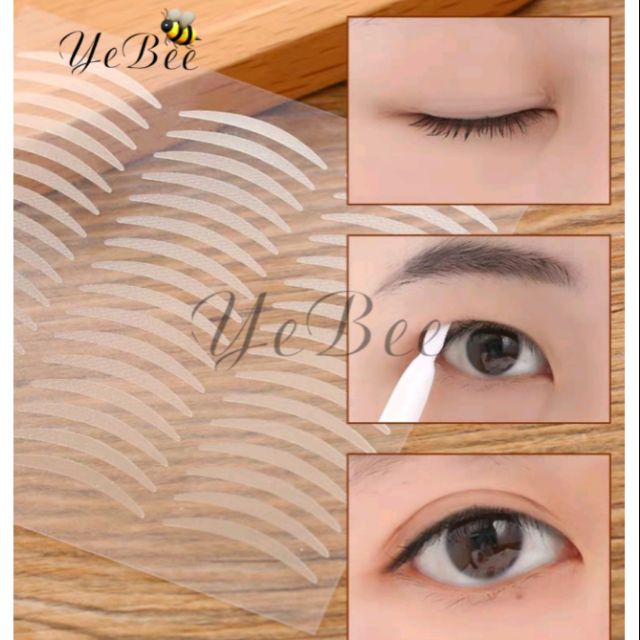 24pairs Natural Beige Self-Adhesive Eyelid Sticker 24对自然肤色单面粘性双眼皮贴 ...