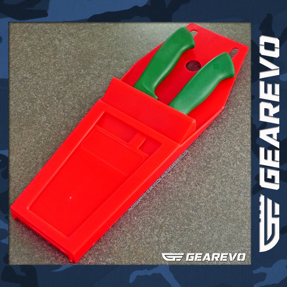 Knife Scabbard for 2 Knife Maximum Blade Length 7 inch Red (Knives