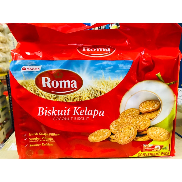 Mayora Roma coconut biscuit (16 x27g) | Shopee Malaysia