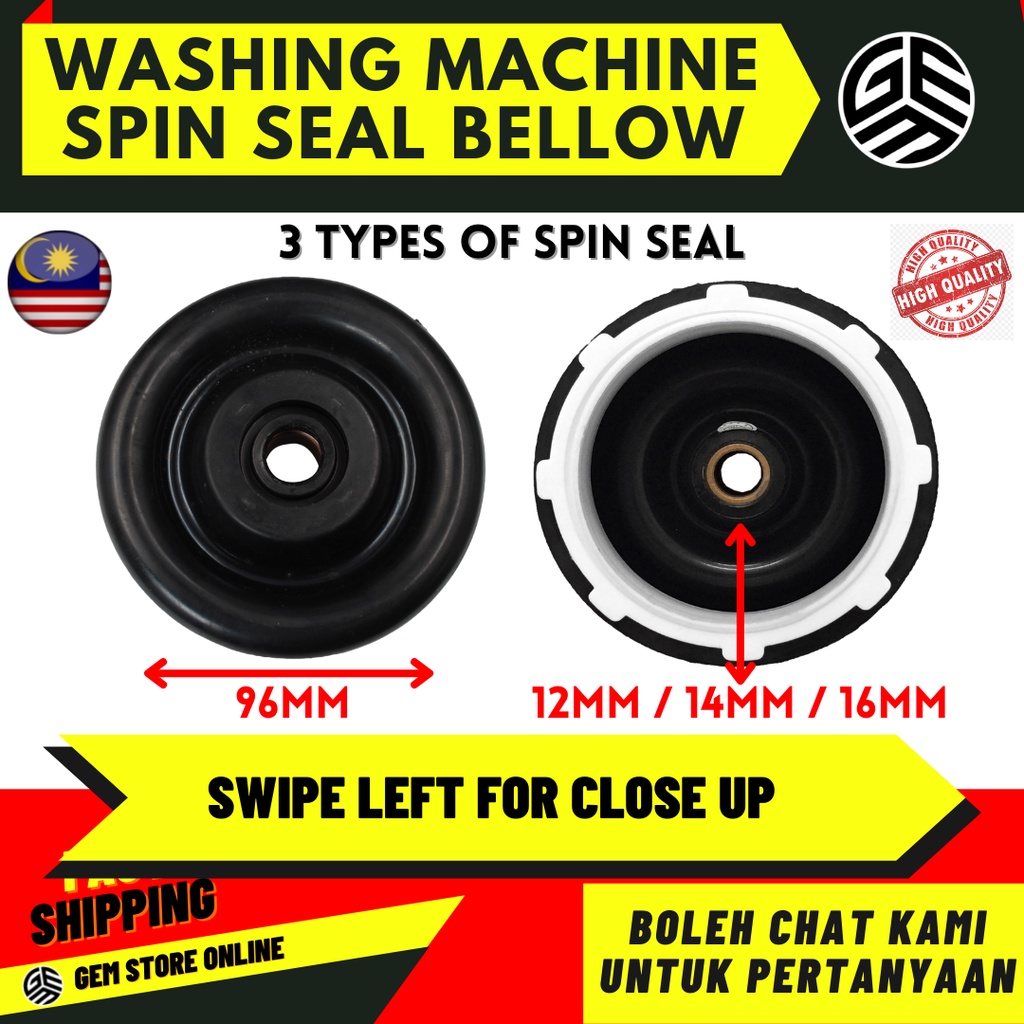 Washing Machine Universal Spin Seal Bellow Getah Spin Mesin Basuh Spin ...