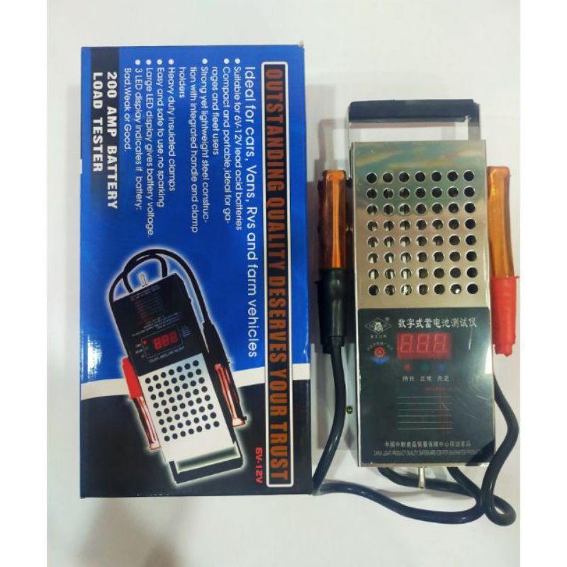 Professional Car Digital Battery Load Tester 200 Amp 6v 12v Battery