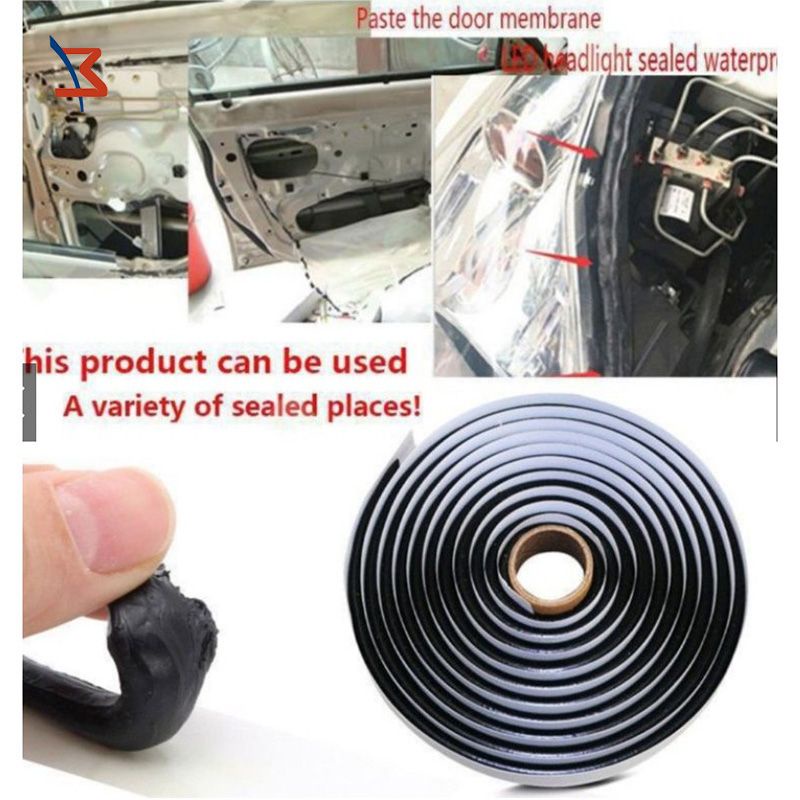 Premium Grade Auto Winscreen Butyl Tape / 4.57M Black Sealant Glue Car ...