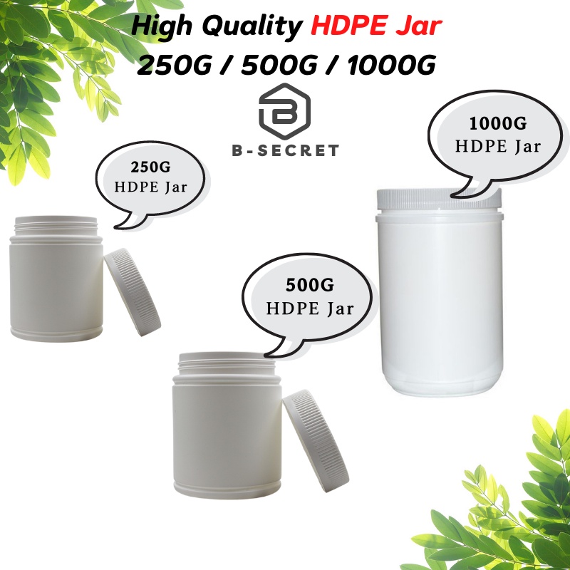 HDPE Container Jar With Insert (250ML / 500ML / 1000ML) | Shopee Malaysia