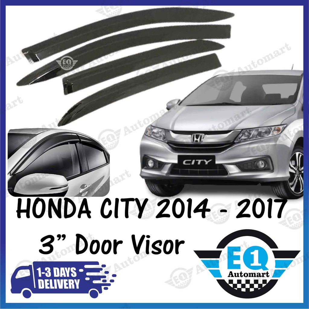 HONDA CITY 2014 - 2017 Door Visor Mugen Air Press 3 inch | Shopee Malaysia