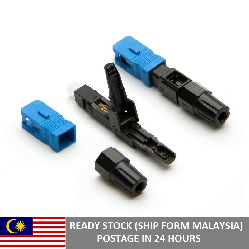 SC UPC Fiber Optic Fast Connector blue fibra FTTH single mode SC quick ...
